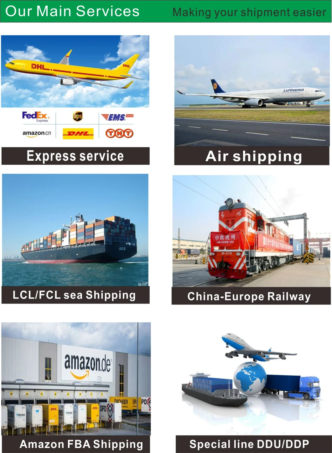Professional Air Freight Forwarder Wholesale DHL FedEx TNT UPS Express Courier